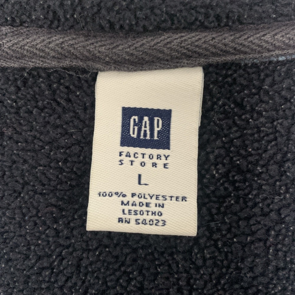 Vintage Gap Long Sleeve Shirt Terry Cloth Blue Racing Stripe 90s Streetwear Soft - Picture 3 of 7